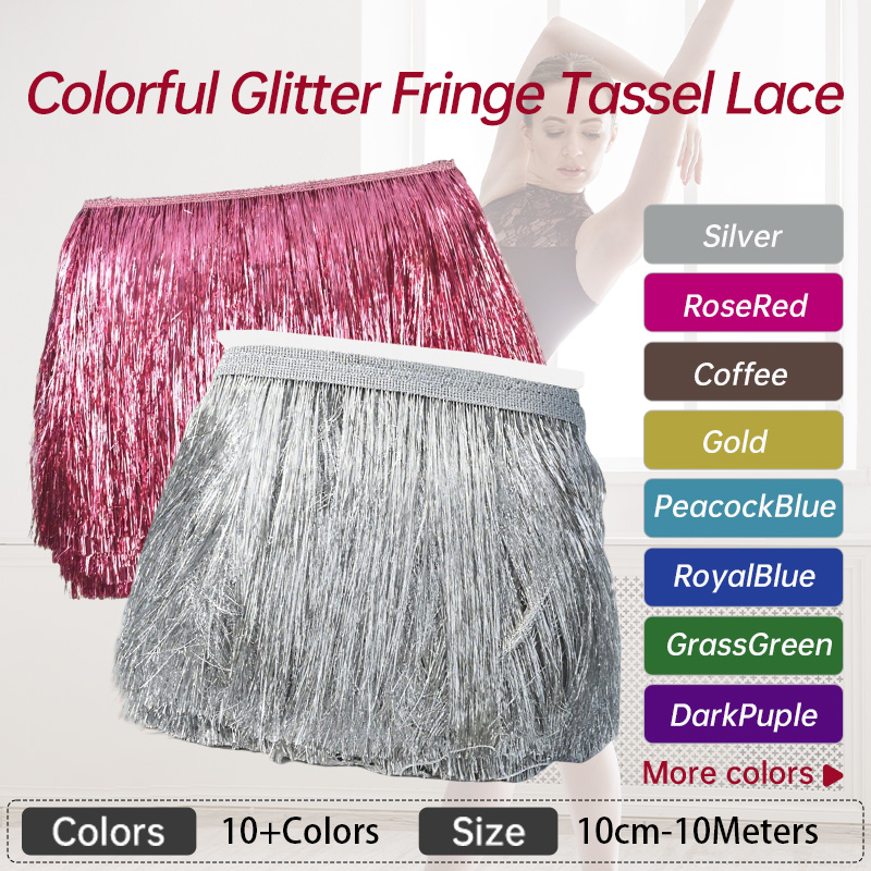 5/10Meters 10/15/20cm Sequin T - Fringe Ribbon Sewing recension och pris