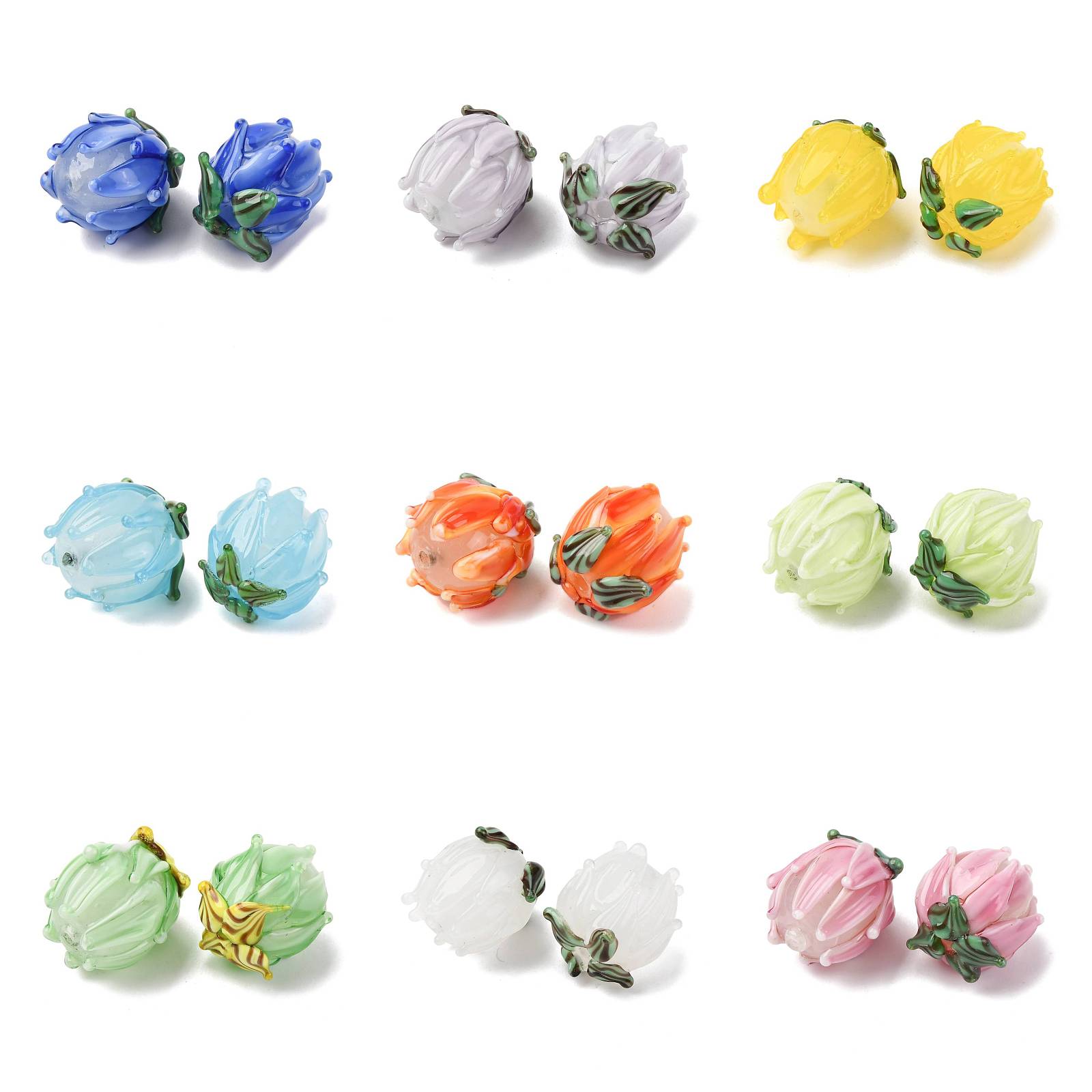 20pcs Handmade Lampwork Tulip  - Embellishment Crafts recension och pris