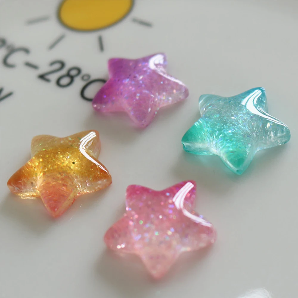 10PCS Gradient Star Series Res - Christmas Craft Embellishment recension och pris
