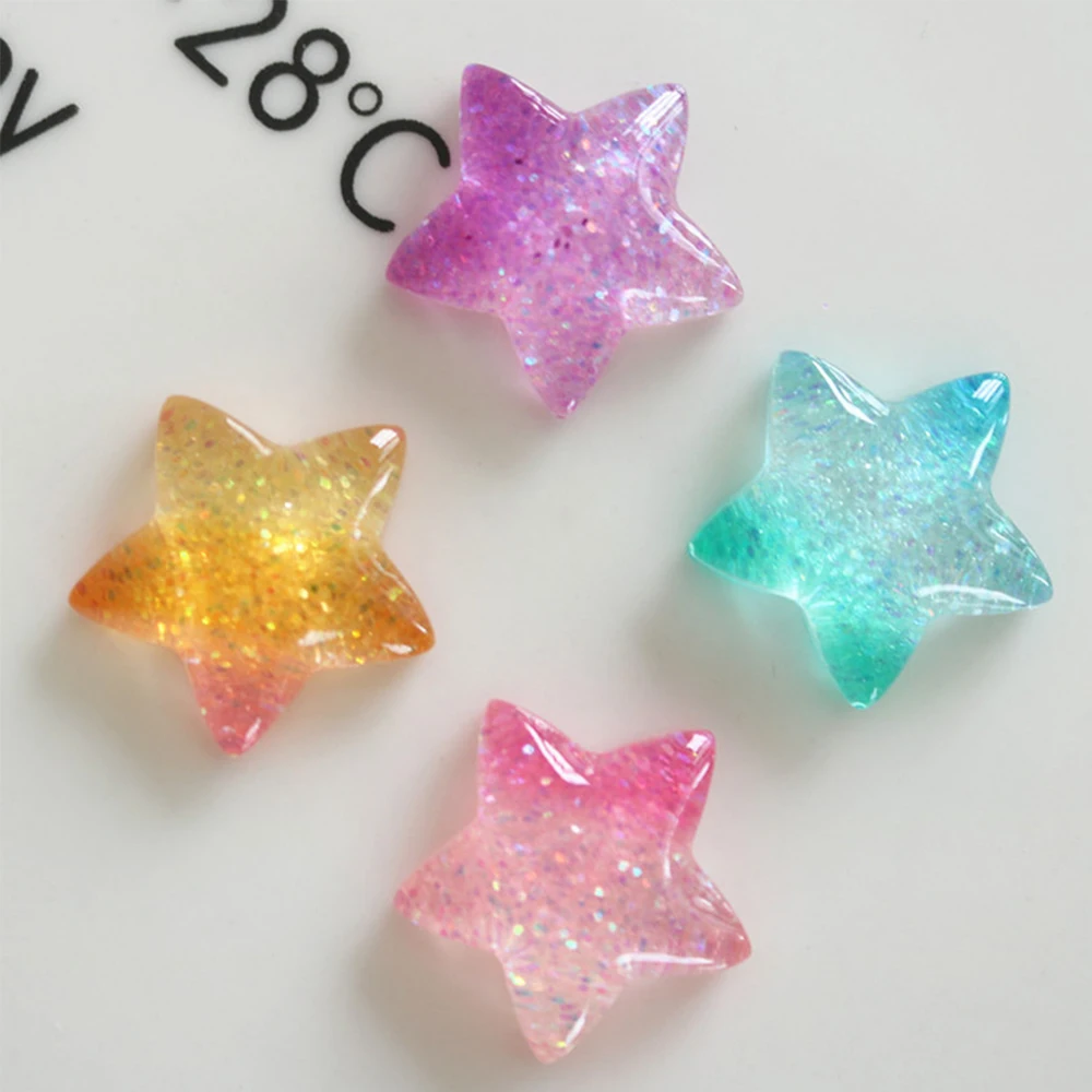 10PCS Gradient Star Series Res - Christmas Craft Embellishment recension och pris