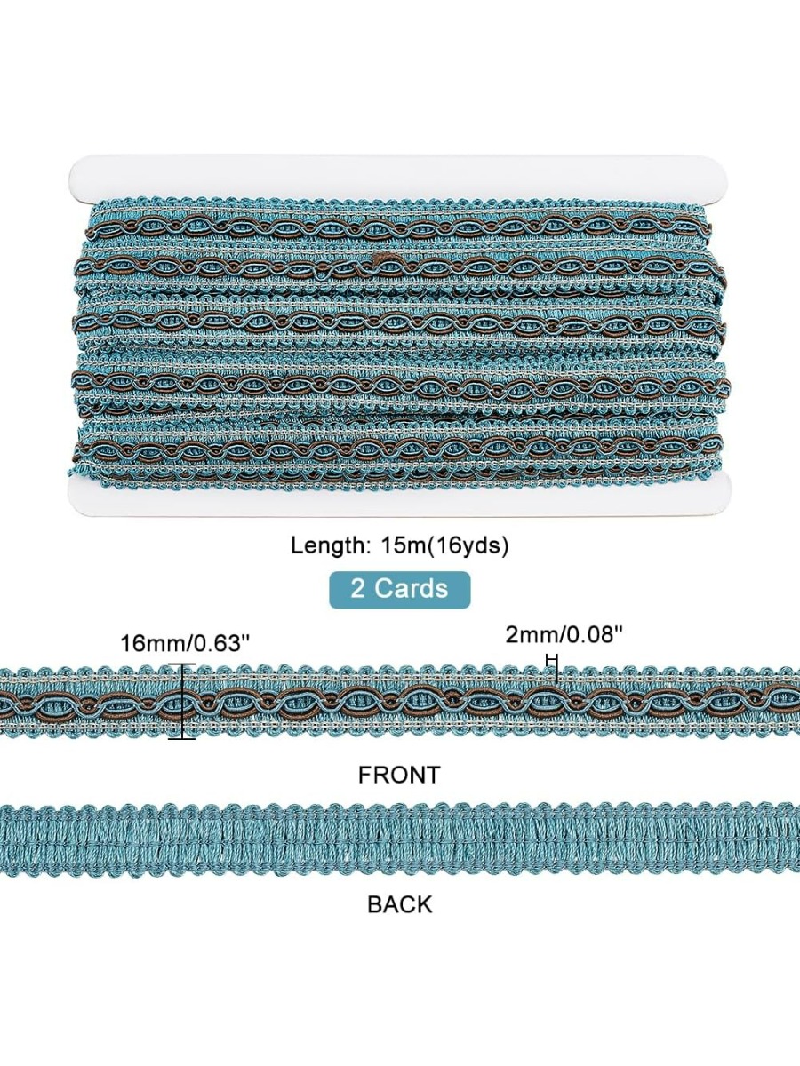 32 Yards Blue Braid Tirm for S - Fringe Ribbon Sewing recension och pris