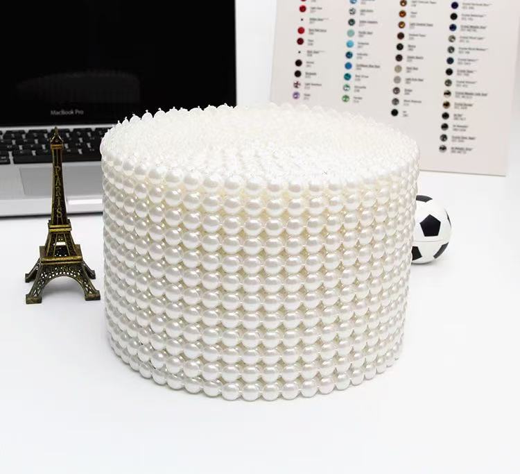 1 Yard 12 Rows 8.6mm Pearl Mes - Hotfix Rhinestone Sheet recension och pris