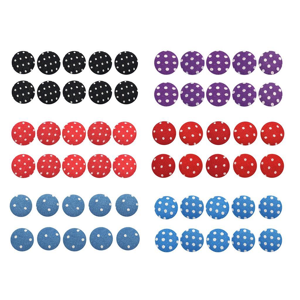 Fabric Covered Buttons Decorat - Embellishments For Scrapbooking recension och pris
