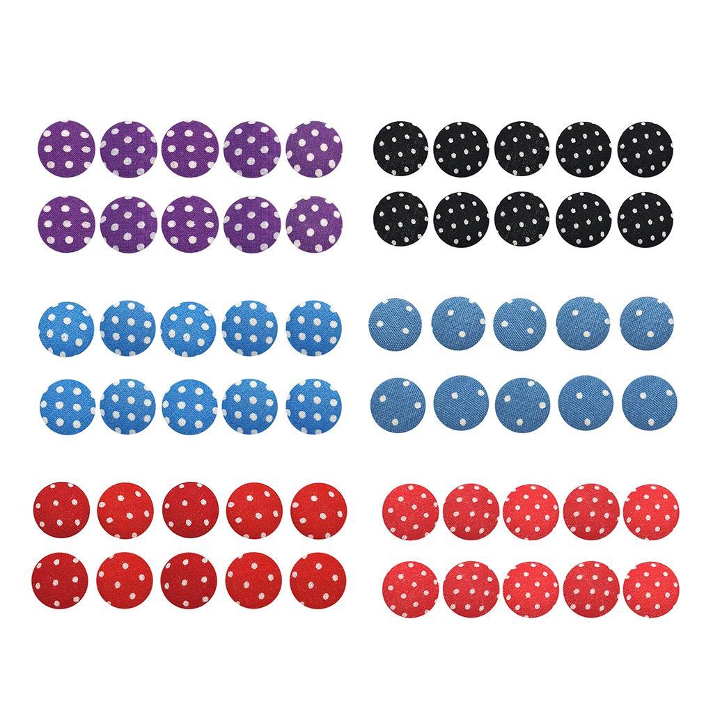 Fabric Covered Buttons Decorat - Embellishments For Scrapbooking recension och pris