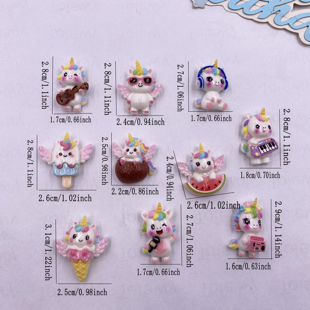 10pcs Resin Colorful Cartoon R - Christmas Craft Embellishment recension och pris