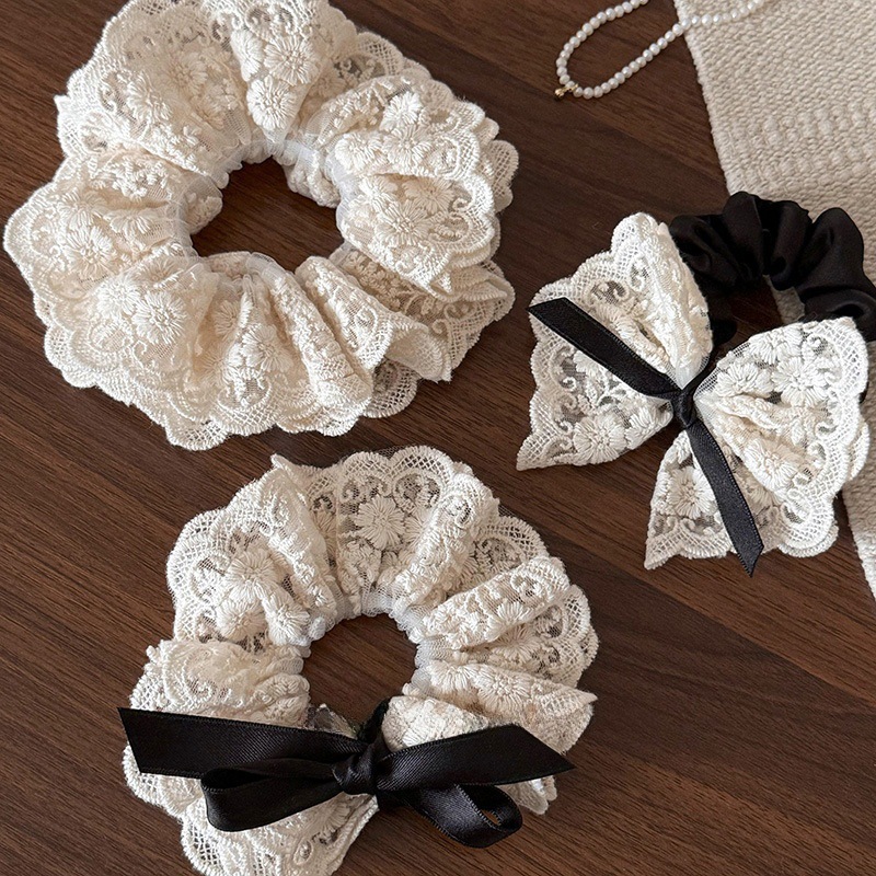 French retro double layered bo - Lace Ribbon Trim recension och pris