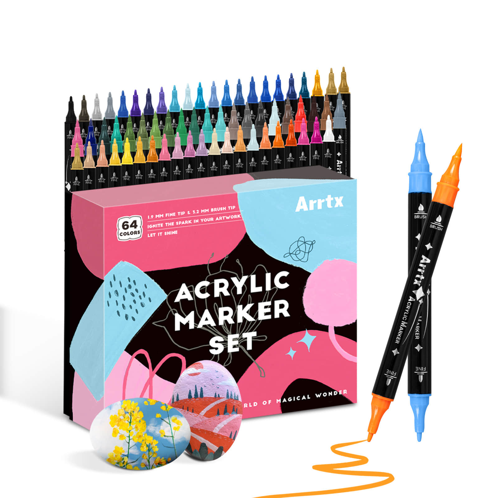 Arrtx 64 Colors Acrylic Paint  - Copic Marker Classic recension och pris