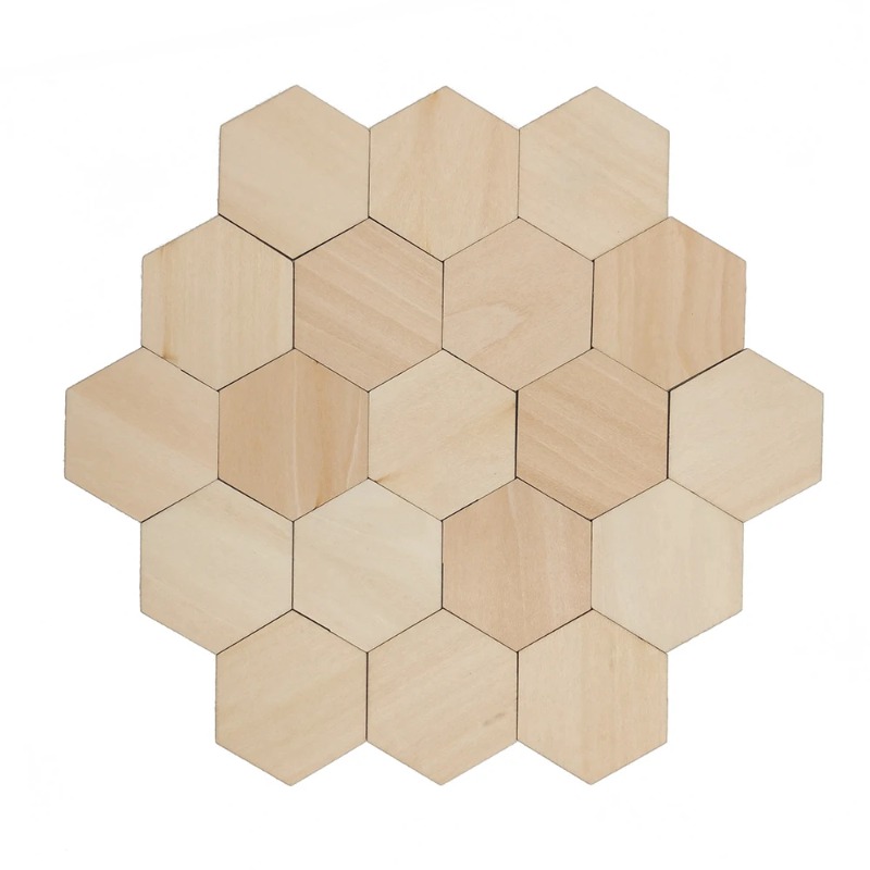 10-120mm Wooden Hexagon Blank  - Christmas Craft Embellishment recension och pris