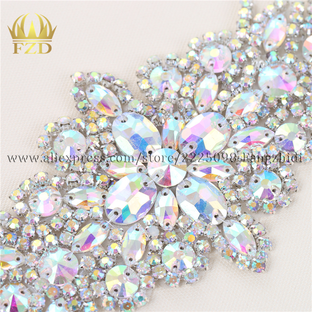 FZD 1 Piece AB Rhinestone Crys - Hotfix Rhinestone Sheet recension och pris