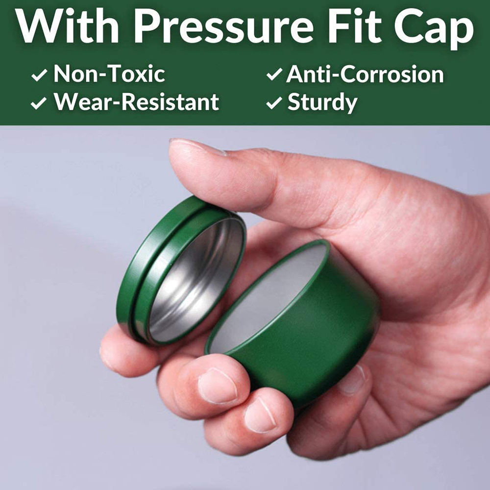 Tea Can with Airtight Lids Tin - Craft Embellishment Storage recension och pris