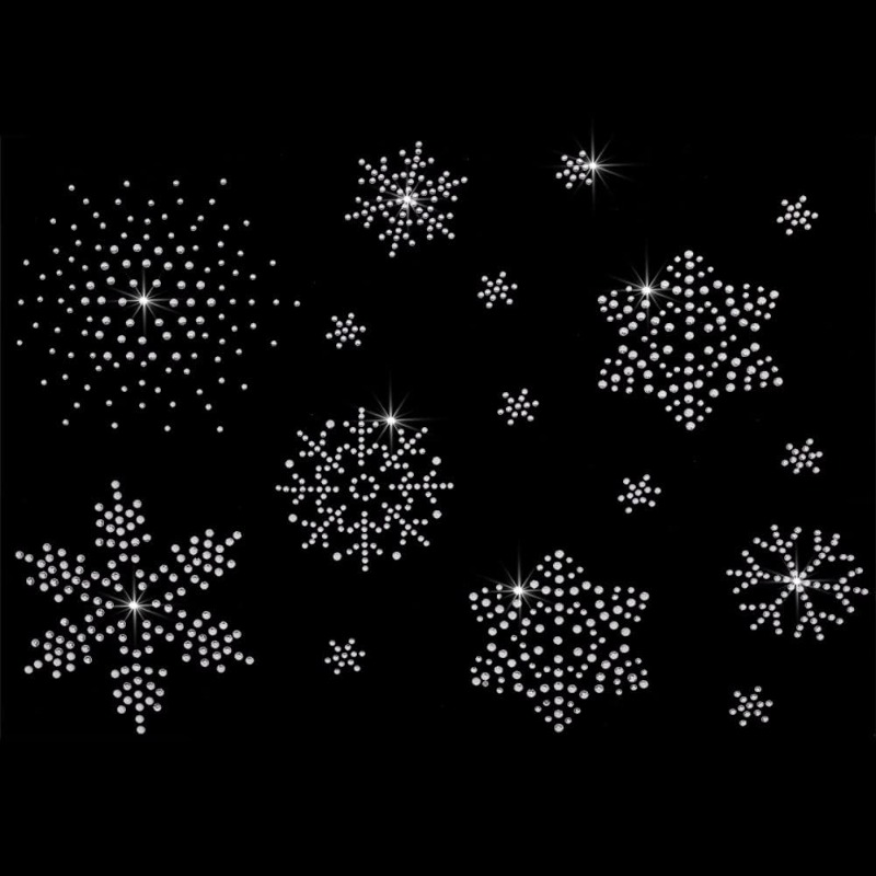 2 Sheet Snowflake Iron on Rhin - Hotfix Rhinestone Sheet recension och pris